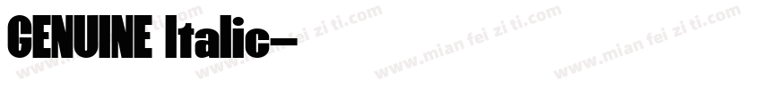 GENUINE Italic字体转换